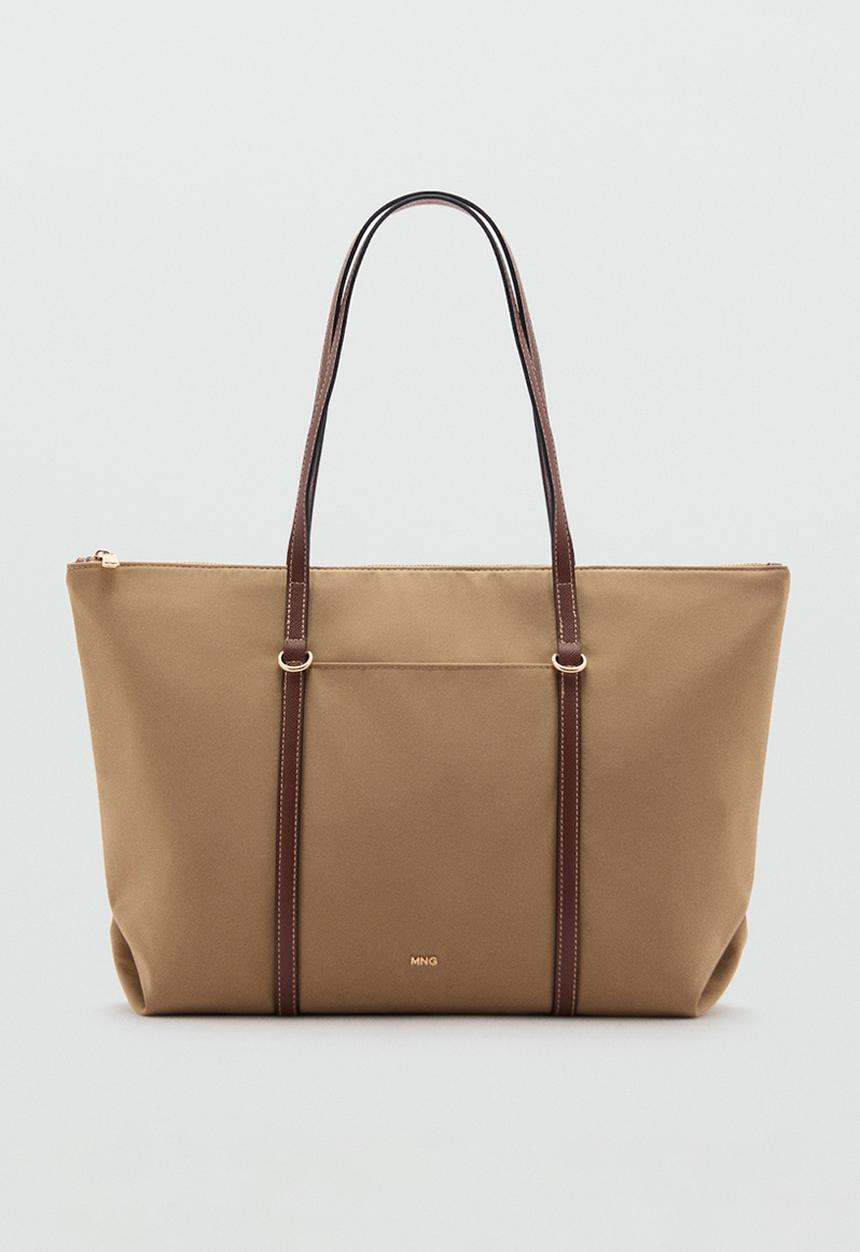 MANGO - Bag g cobalt - beige
