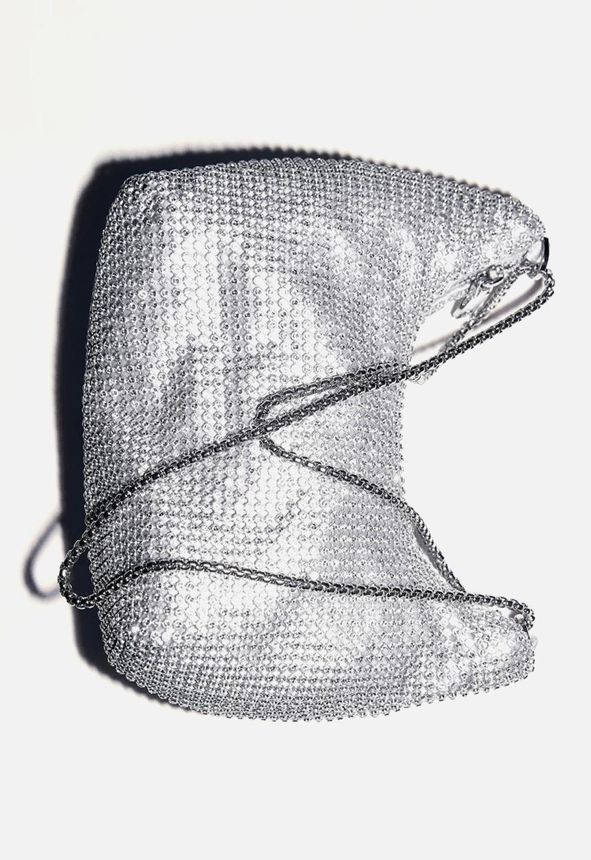MANGO - Bag mch sasha - silver