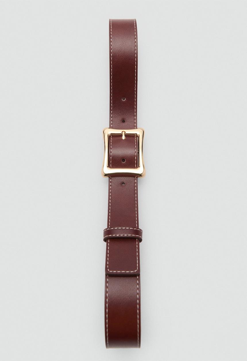MANGO - Belt bill - brown