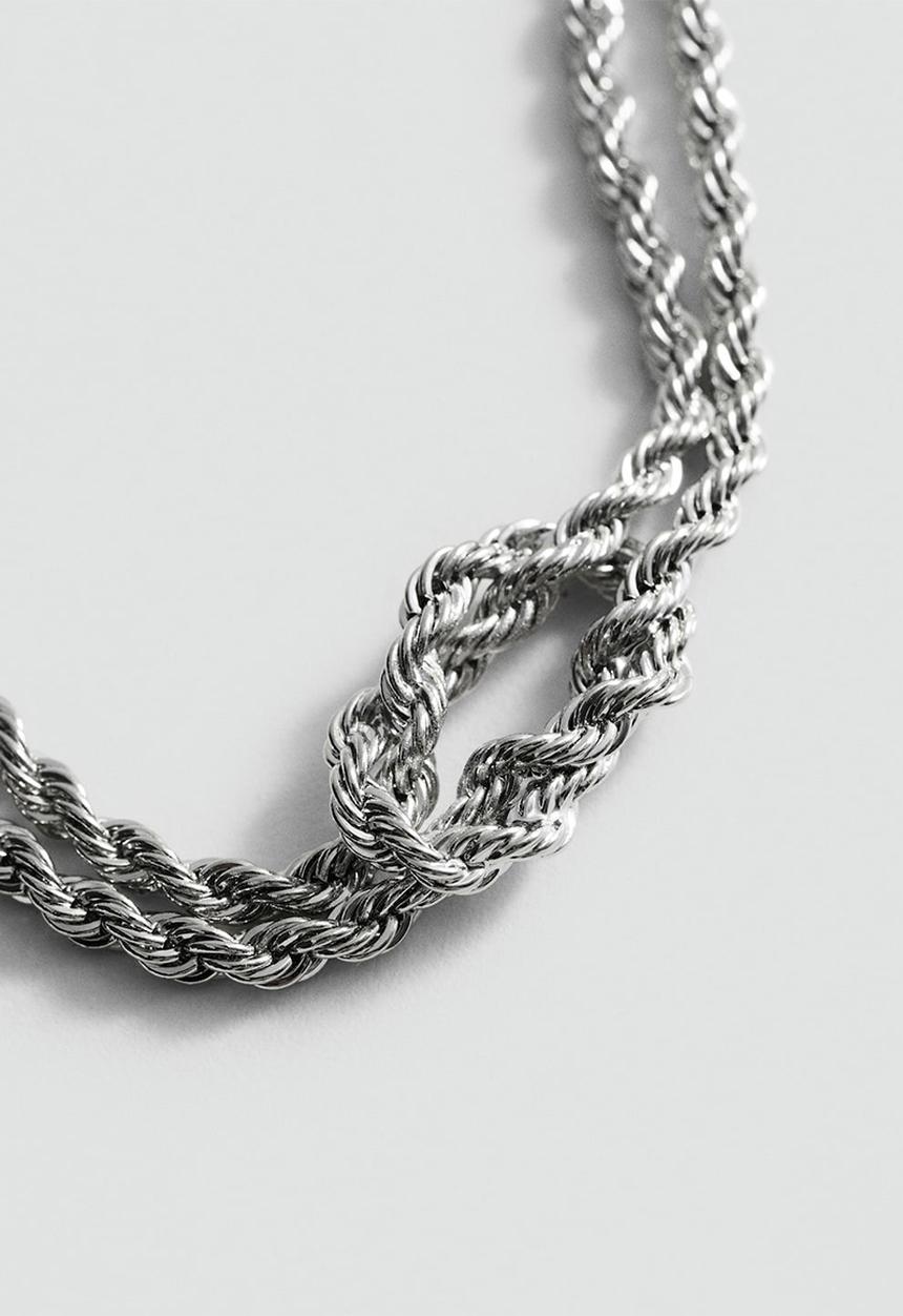 MANGO - Necklace eneas - silver