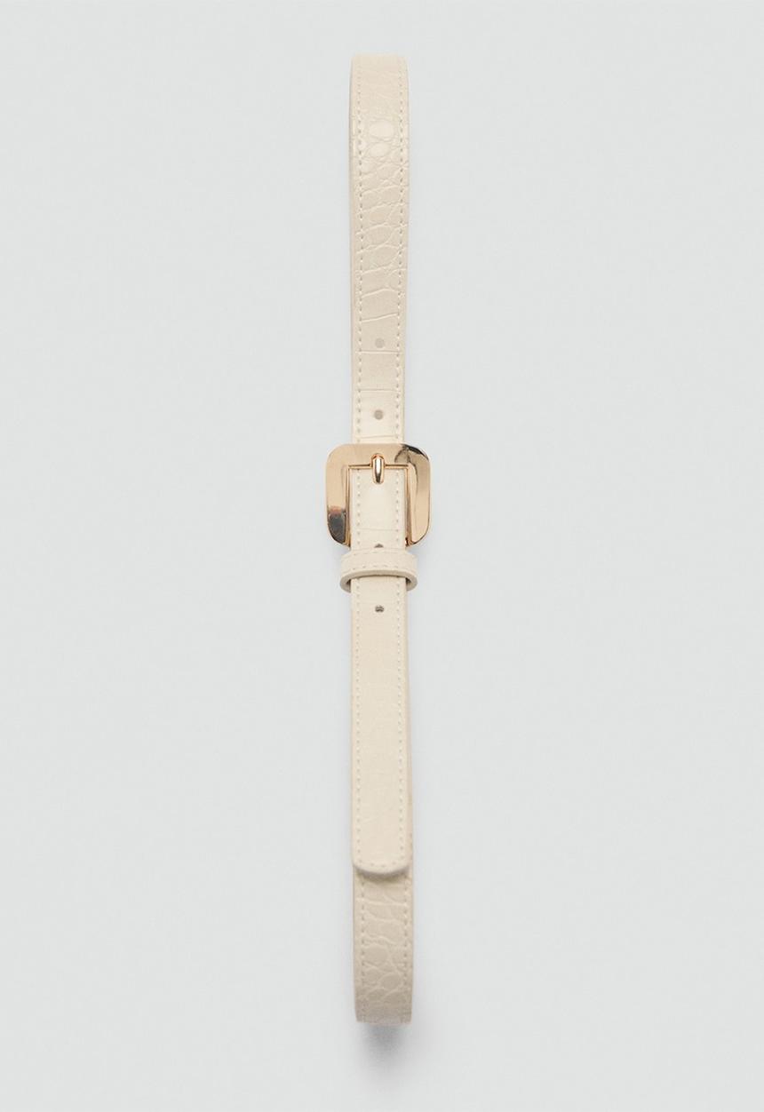 MANGO - Belt finic - light beige