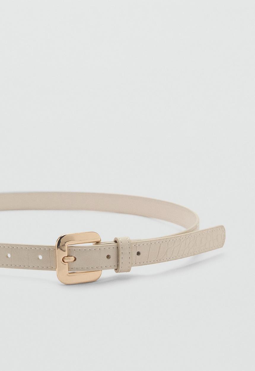 MANGO - Belt finic - light beige