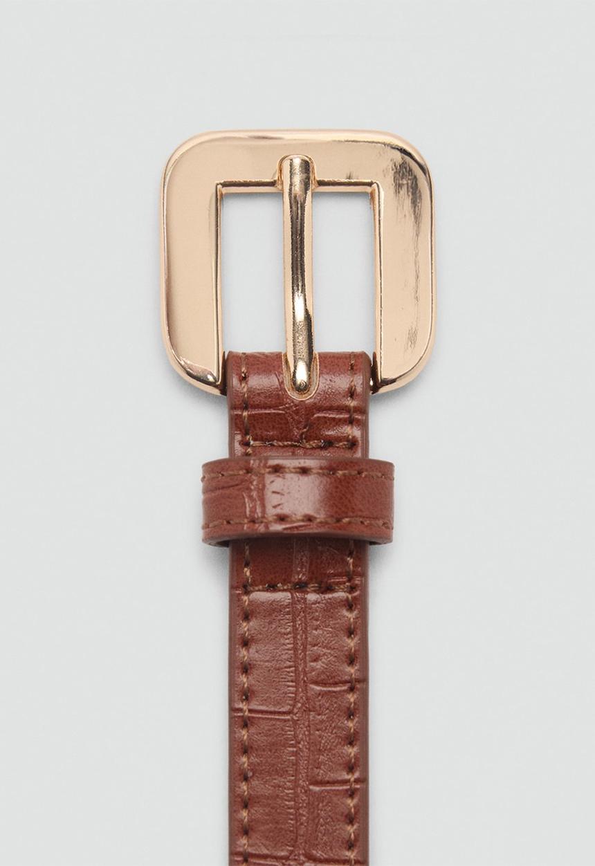 MANGO - Belt finic - brown