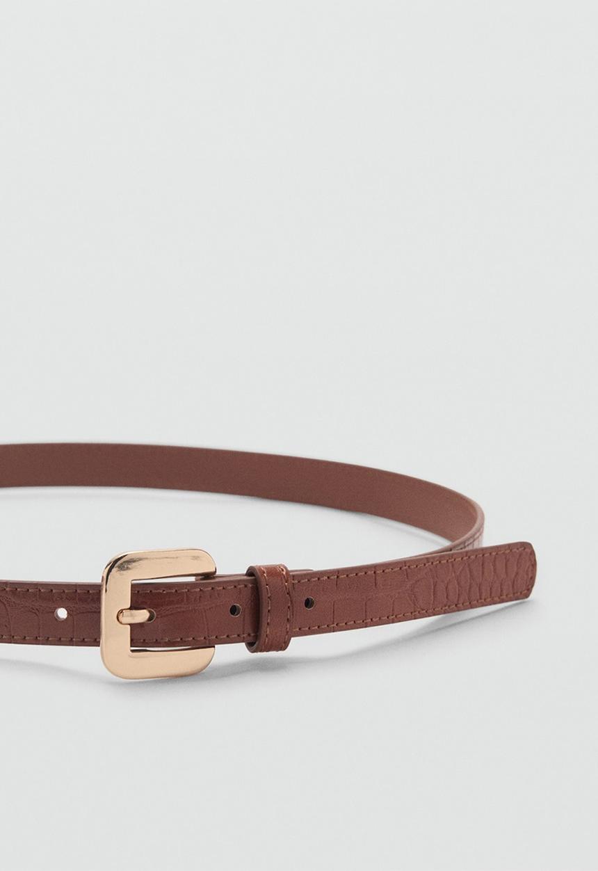 MANGO - Belt finic - brown