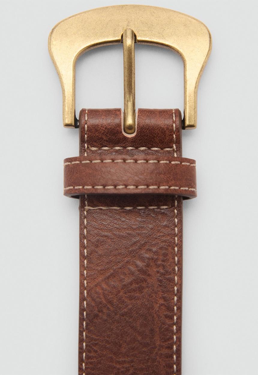 MANGO - Belt flores - brown