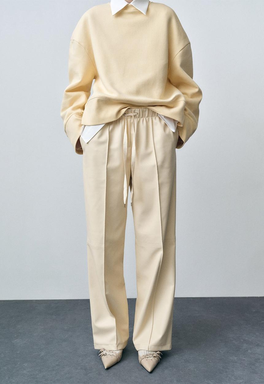 MANGO - Trousers Nathalia - Light Beige