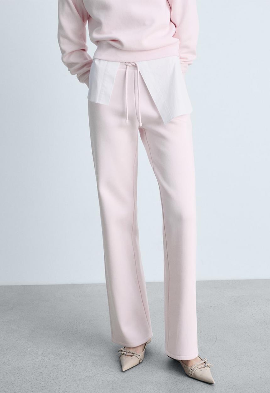 MANGO - Trousers Karen - Light Pink