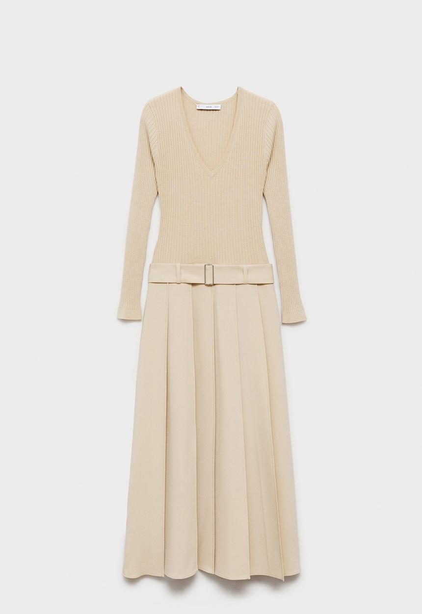 MANGO - Dress Paris - Light Beige