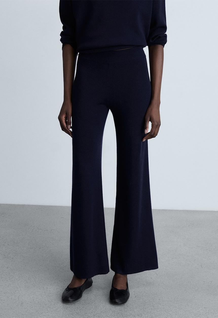 MANGO - Trousers Plegam - Midnight Navy
