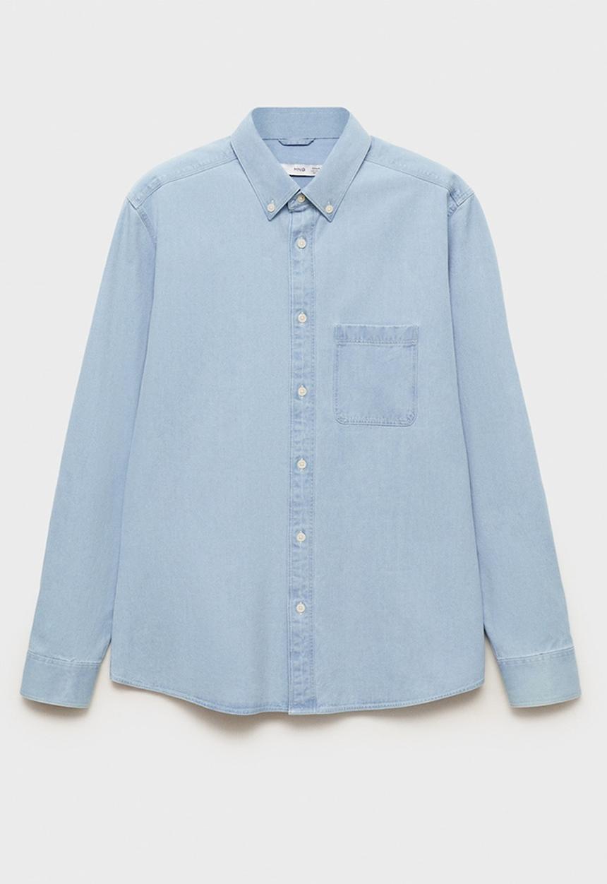 MANGO - Shirt Denim - Open Blue