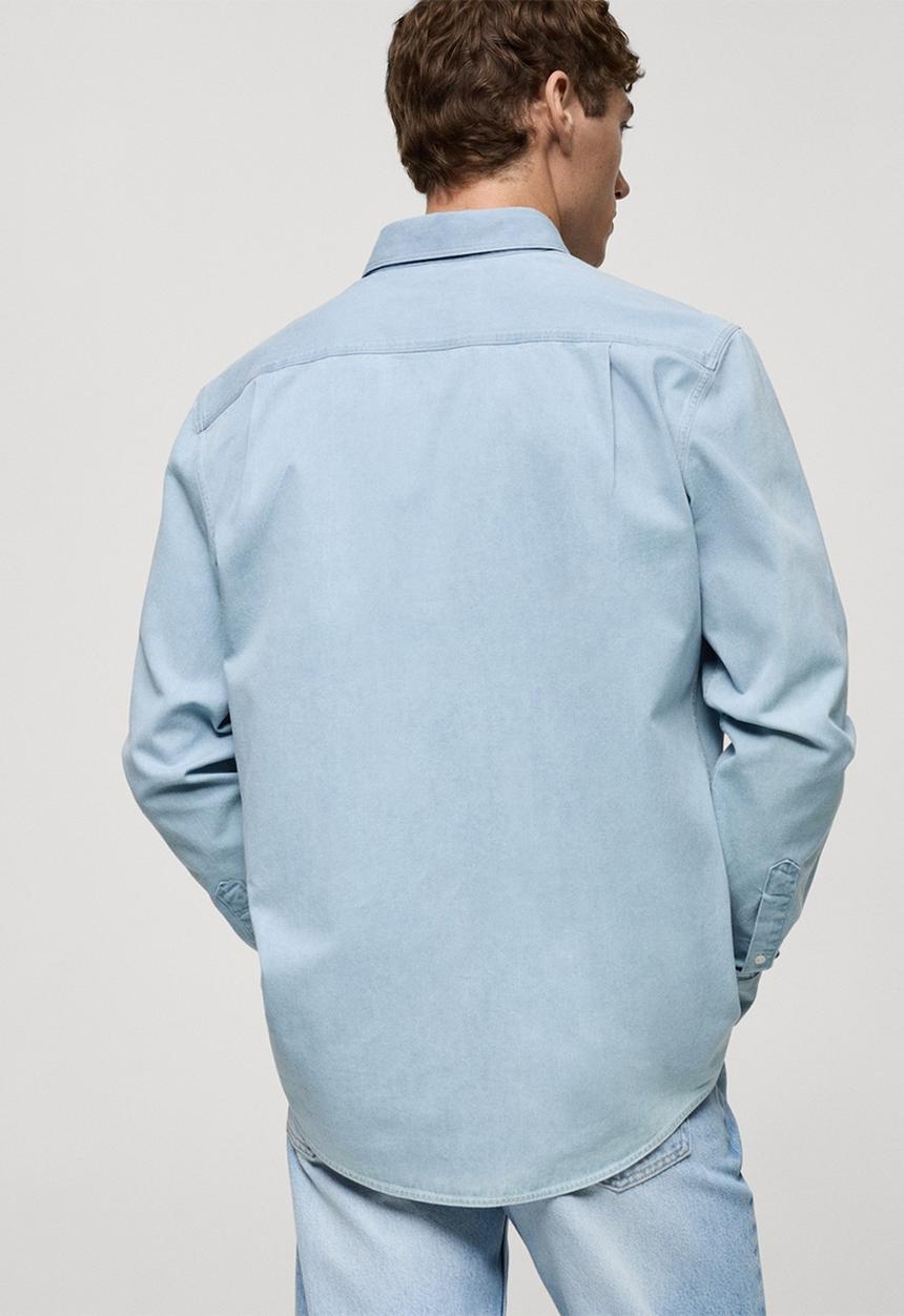MANGO - Shirt Denim - Open Blue