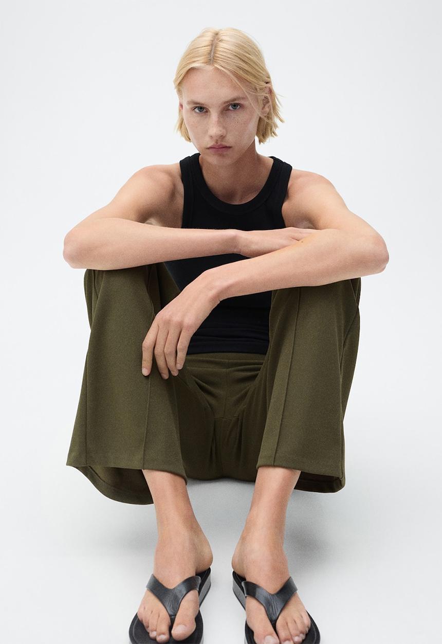 MANGO - Trousers Avaya - Khaki