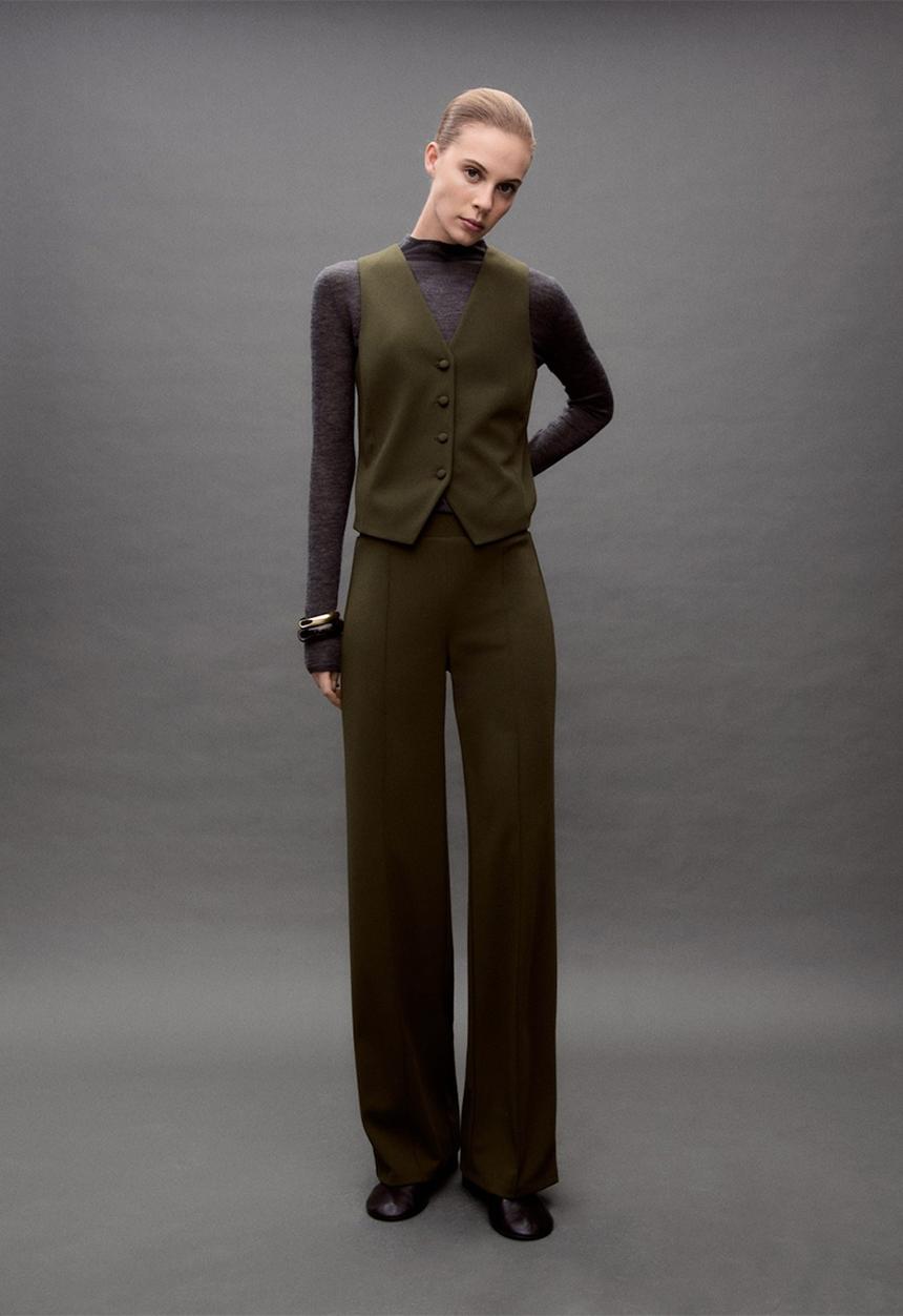 MANGO - Trousers Avaya - Khaki