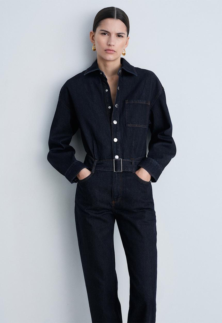 MANGO - Jumpsuit Mara - Open Blue