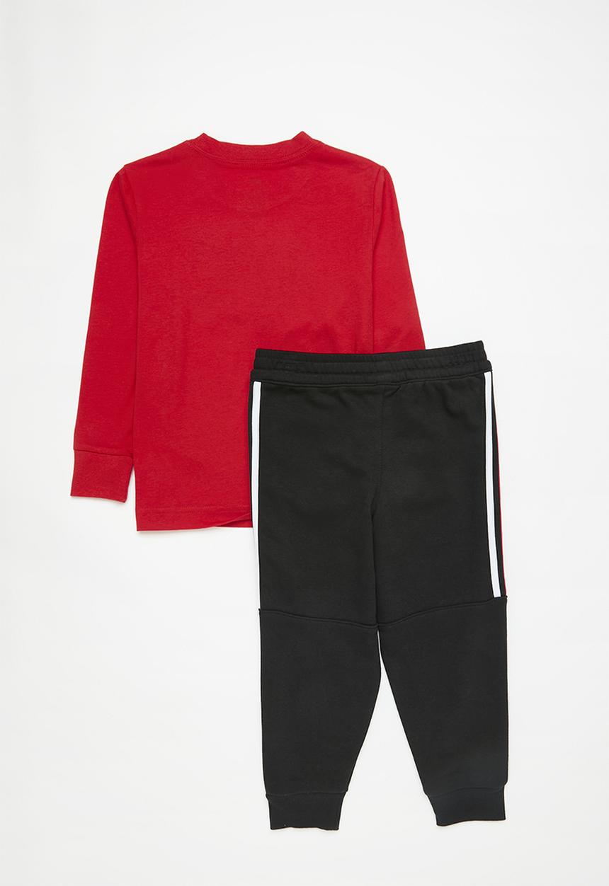 Nike - Nkn n nsw club poly ls pant se - black & red
