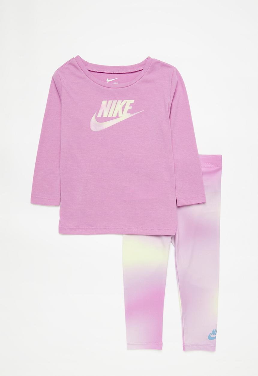 Nike - Nkg long sleeve tee & legging set - magic flamingo