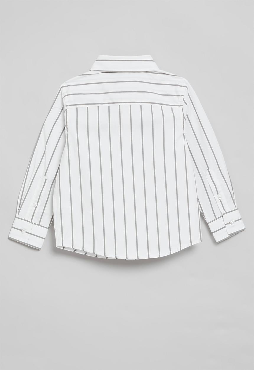 POLO - Boys heath striped long sleeve shirt - grey