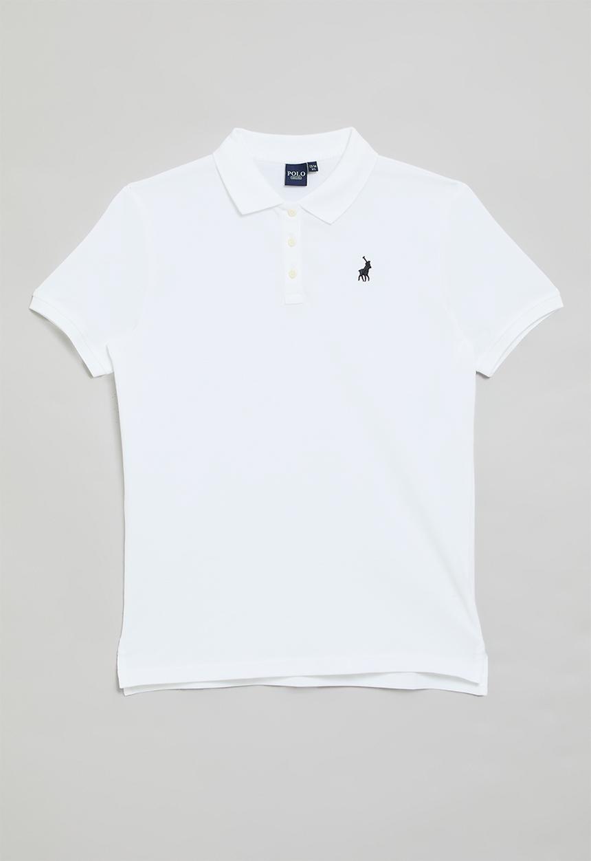 POLO - Girls nina short sleeve golfer - white