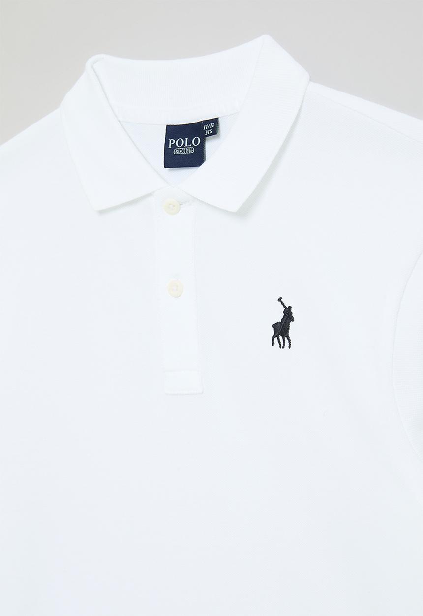 POLO - Boys robert long sleeve golfer - white