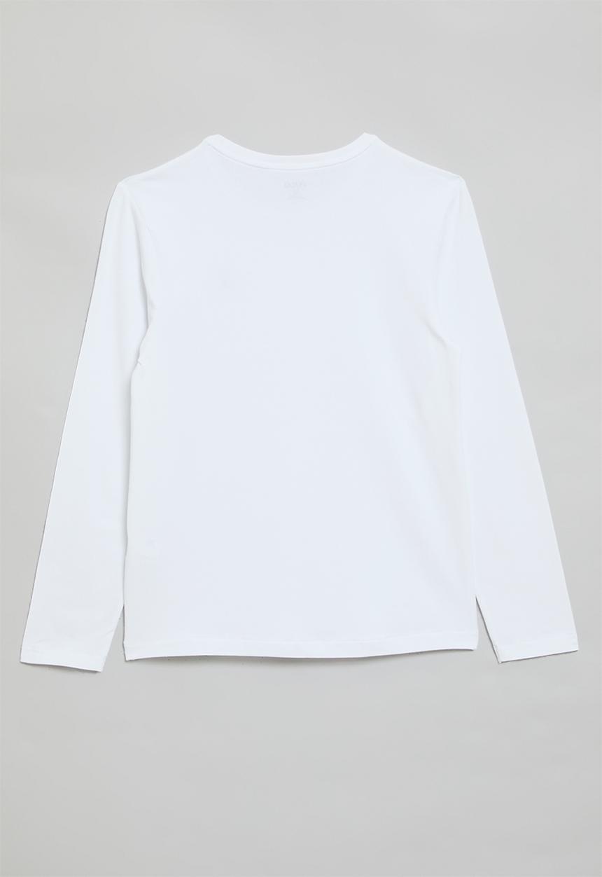 POLO - Girls mia long sleeve tee - white