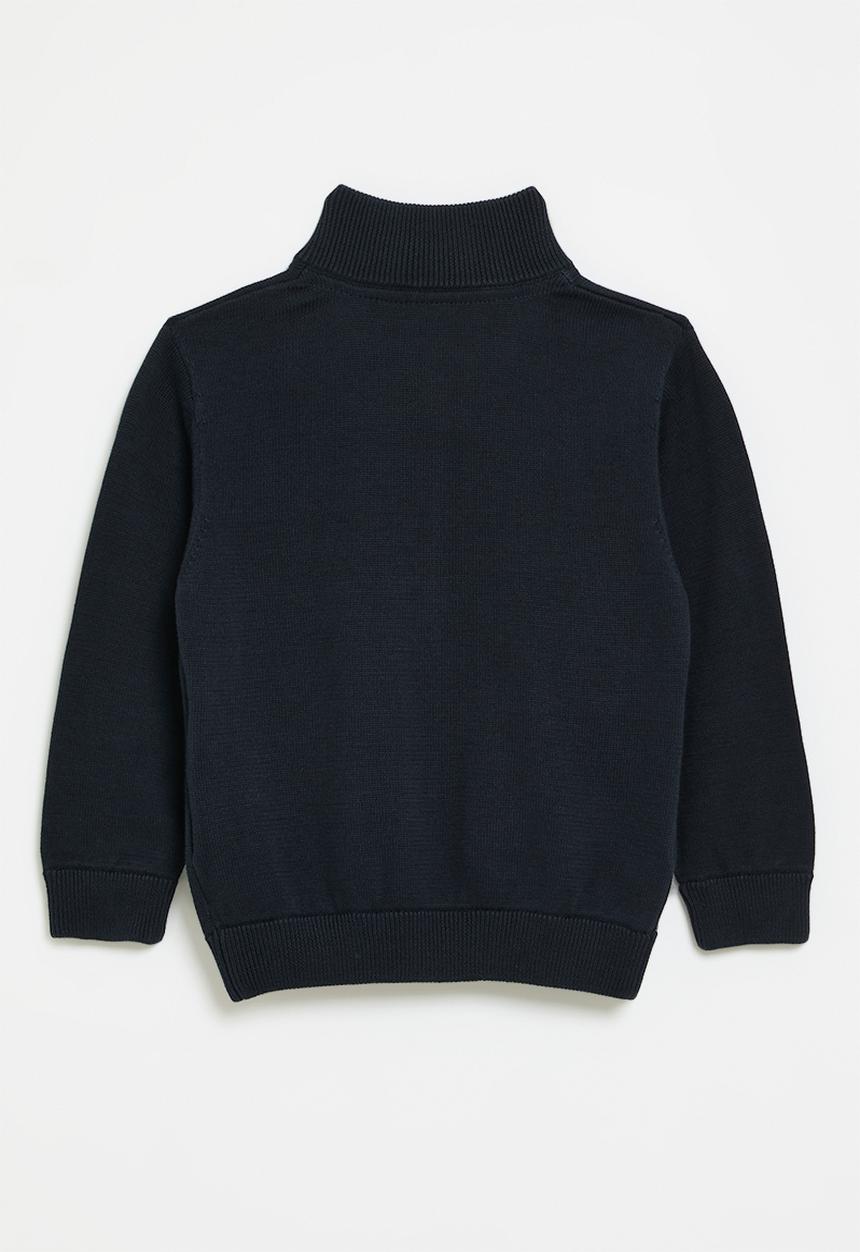 POLO - Boys sipho zip through jersey - navy