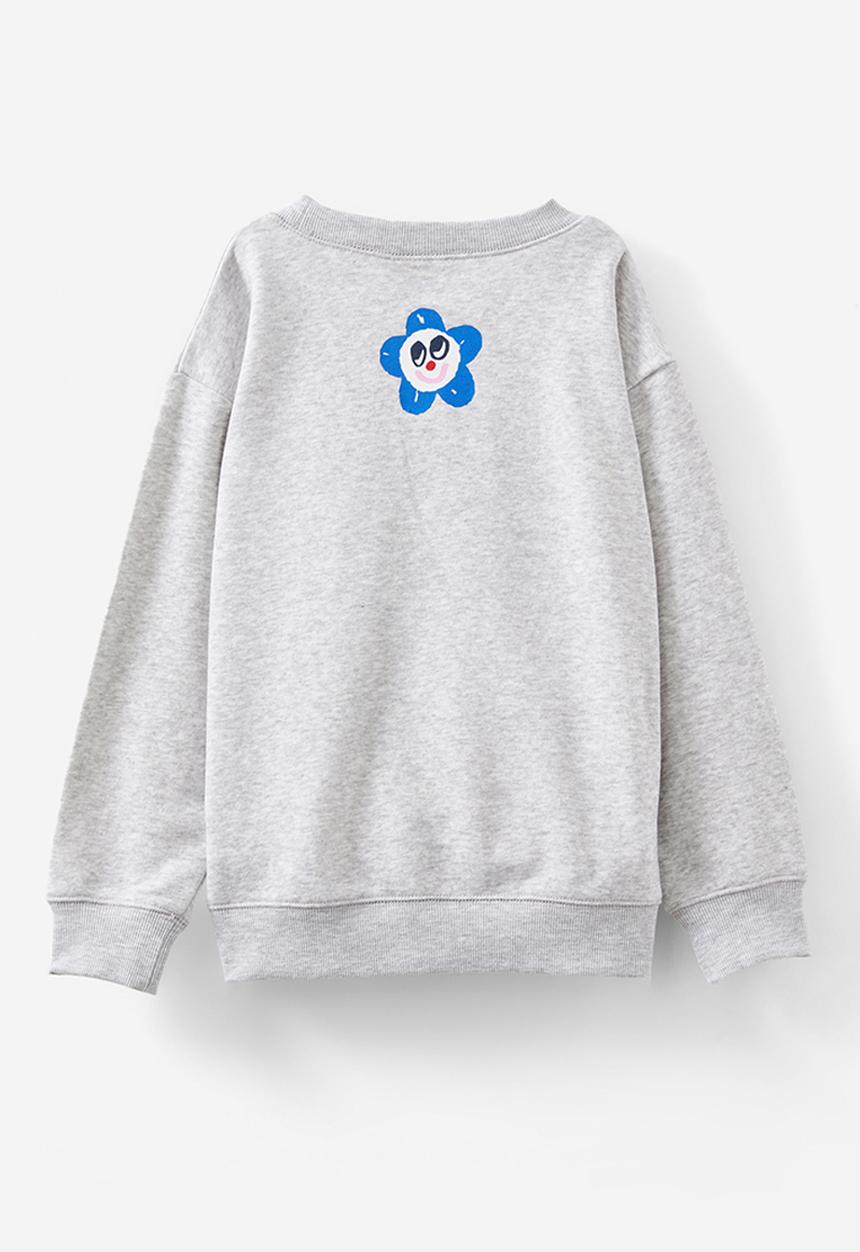 Cotton On - License dusty fleece crew neck - lcn isc be kind/cloud marle