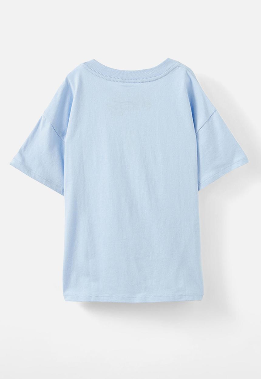 Cotton On - License drop shoulder short sleeve tee - lcn isc bunny love/dawn blue
