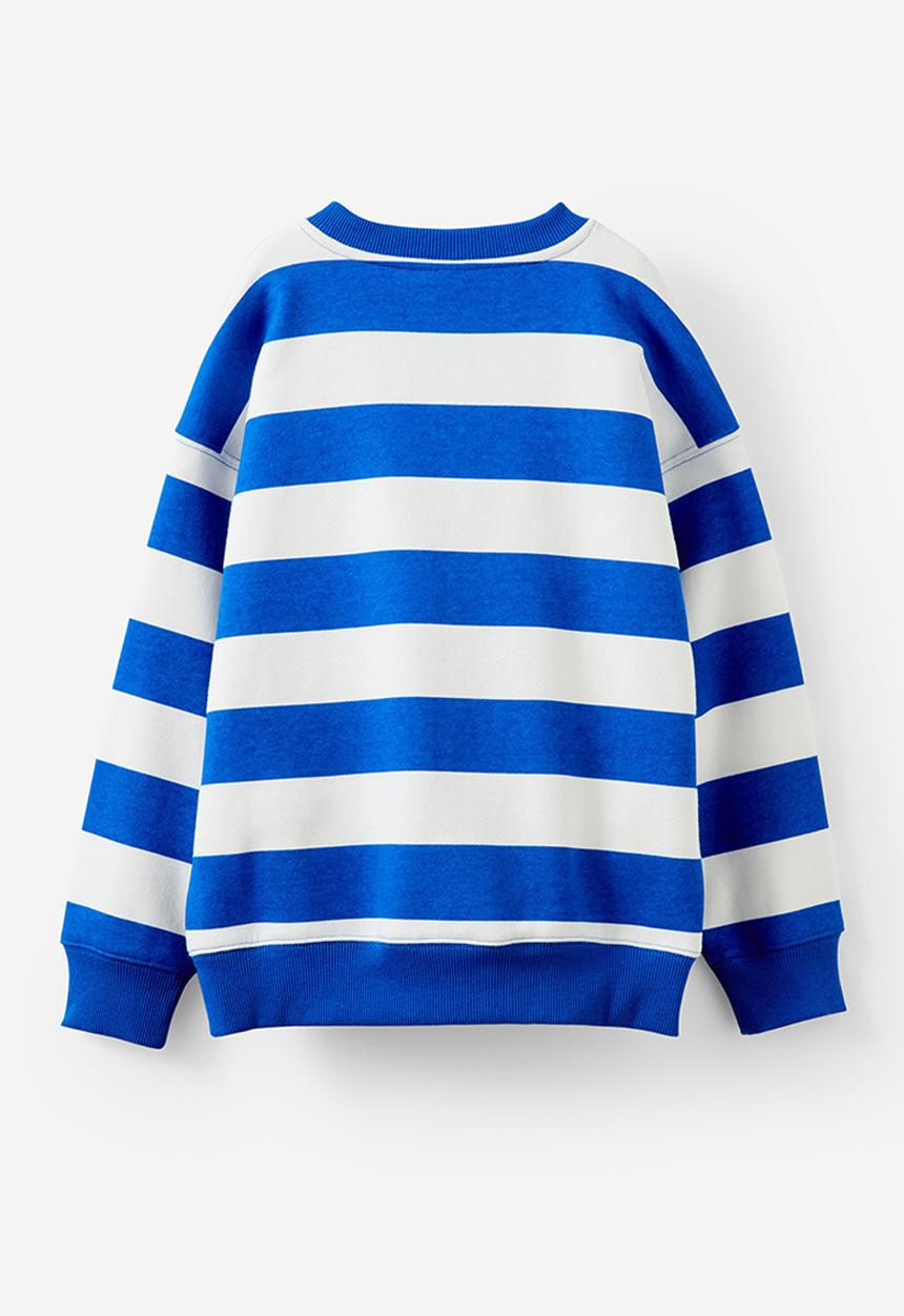 Cotton On - Sammy oversize crew - dark vanilla/harbour blue stripe/keep rolling