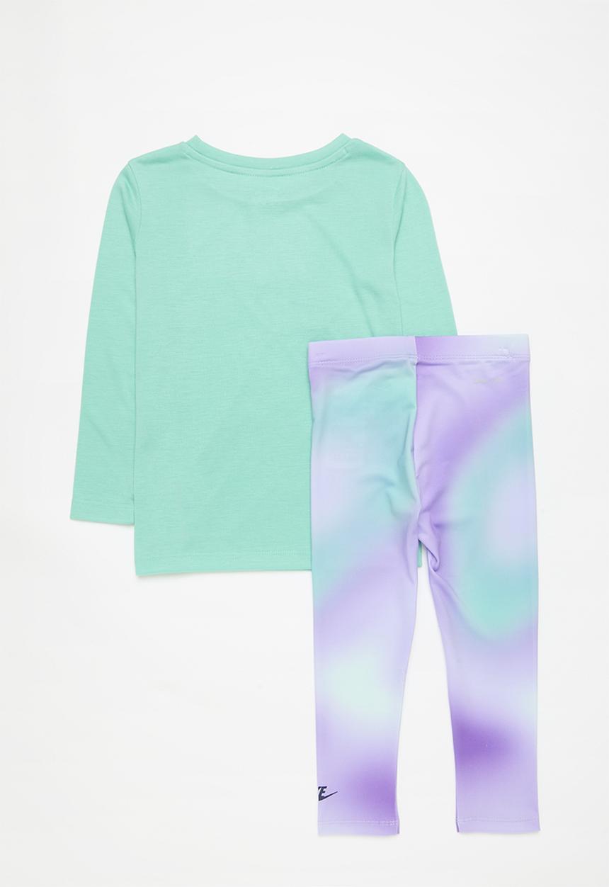 Nike - Nkg long sleeve tee & legging set - black raspberry