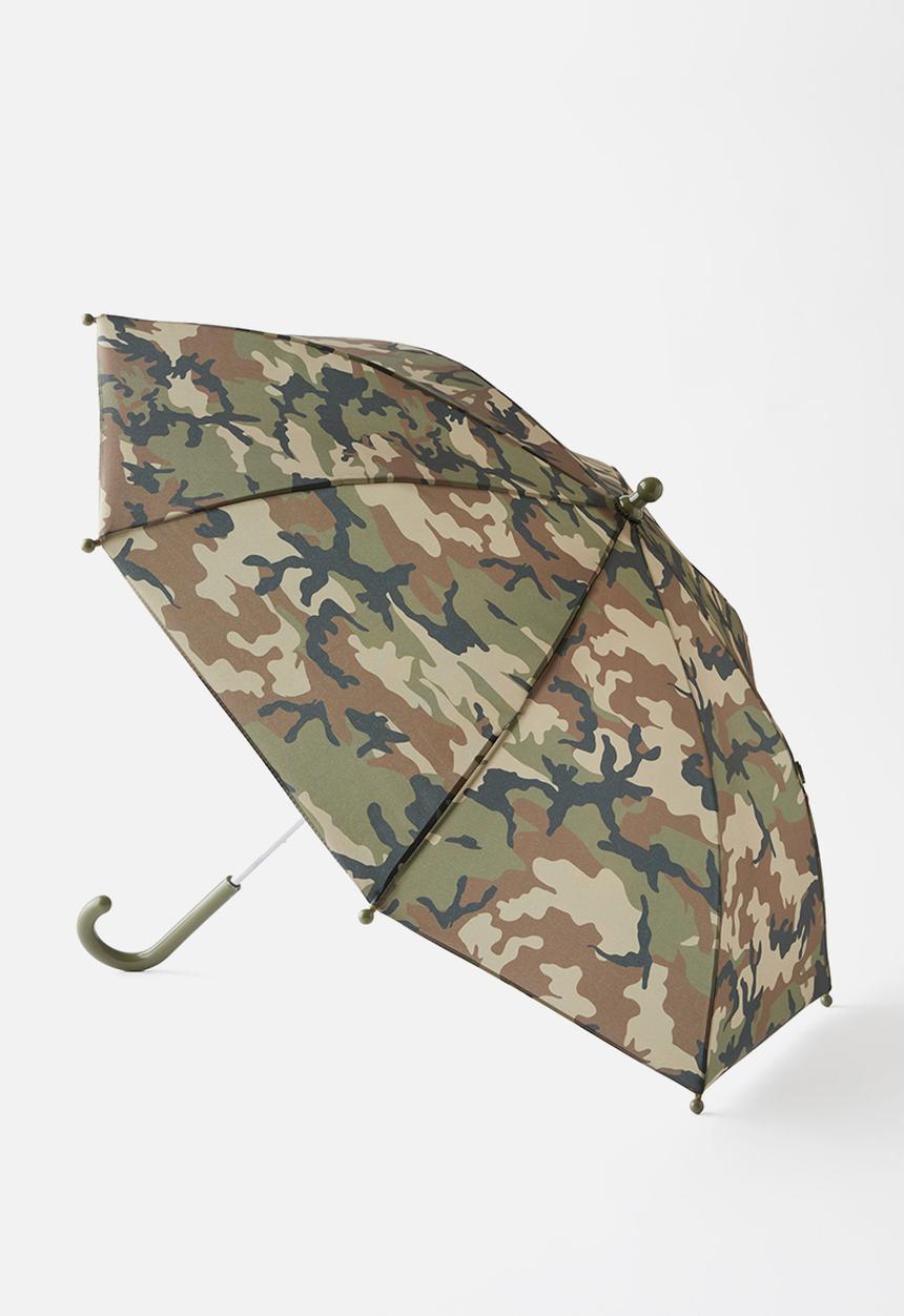 Cotton On - Kids rainy day umbrella - camo print/green