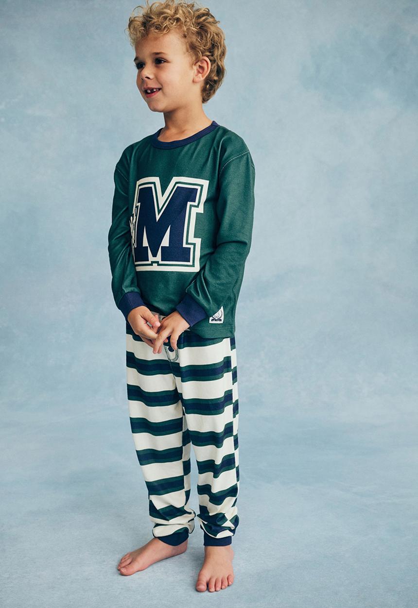 Cotton On - Chuck long sleeve pyjama set licensed - lcn mif varsity green/ peekaboo miffy