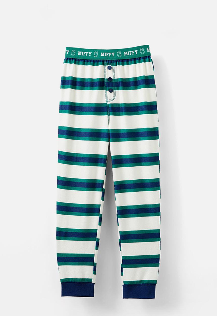 Cotton On - Chuck long sleeve pyjama set licensed - lcn mif varsity green/ peekaboo miffy