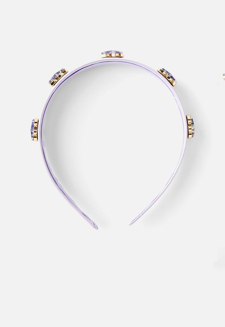Cotton On - Luxe headband - lilac mood/heart gemmies