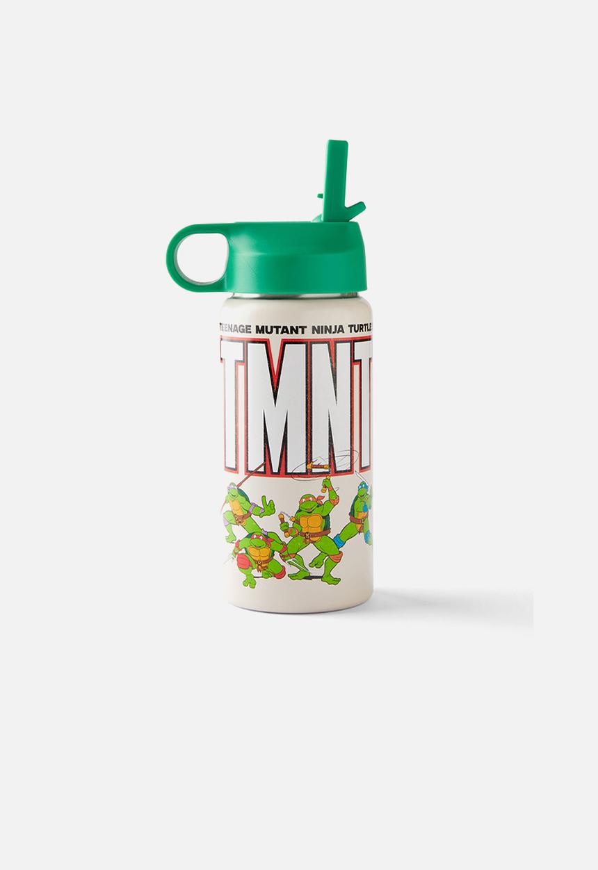 Cotton On - Kids metal drink bottle - lcn nic tmnt/rainy day