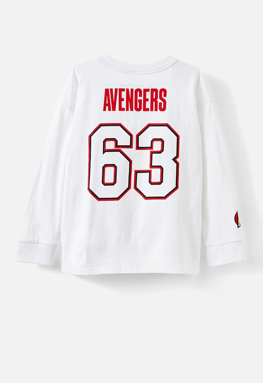 Cotton On - License long sleeve tee - lcn mar white/avengers