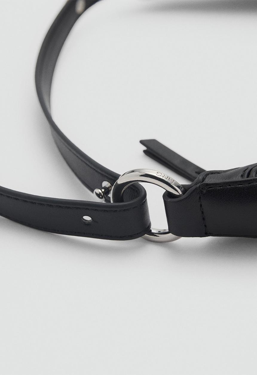MANGO - Bag m-- moon - black