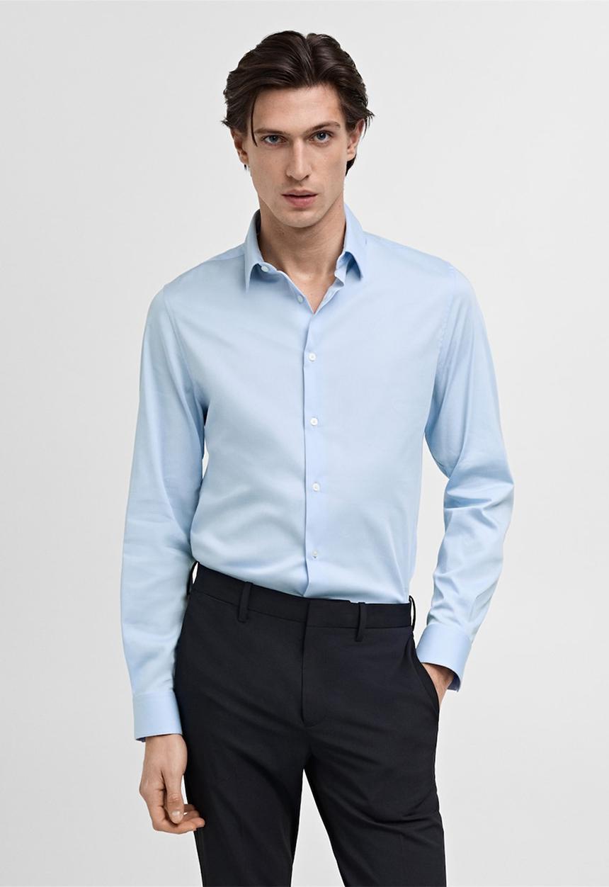 MANGO - Shirt emotion - sky-blue