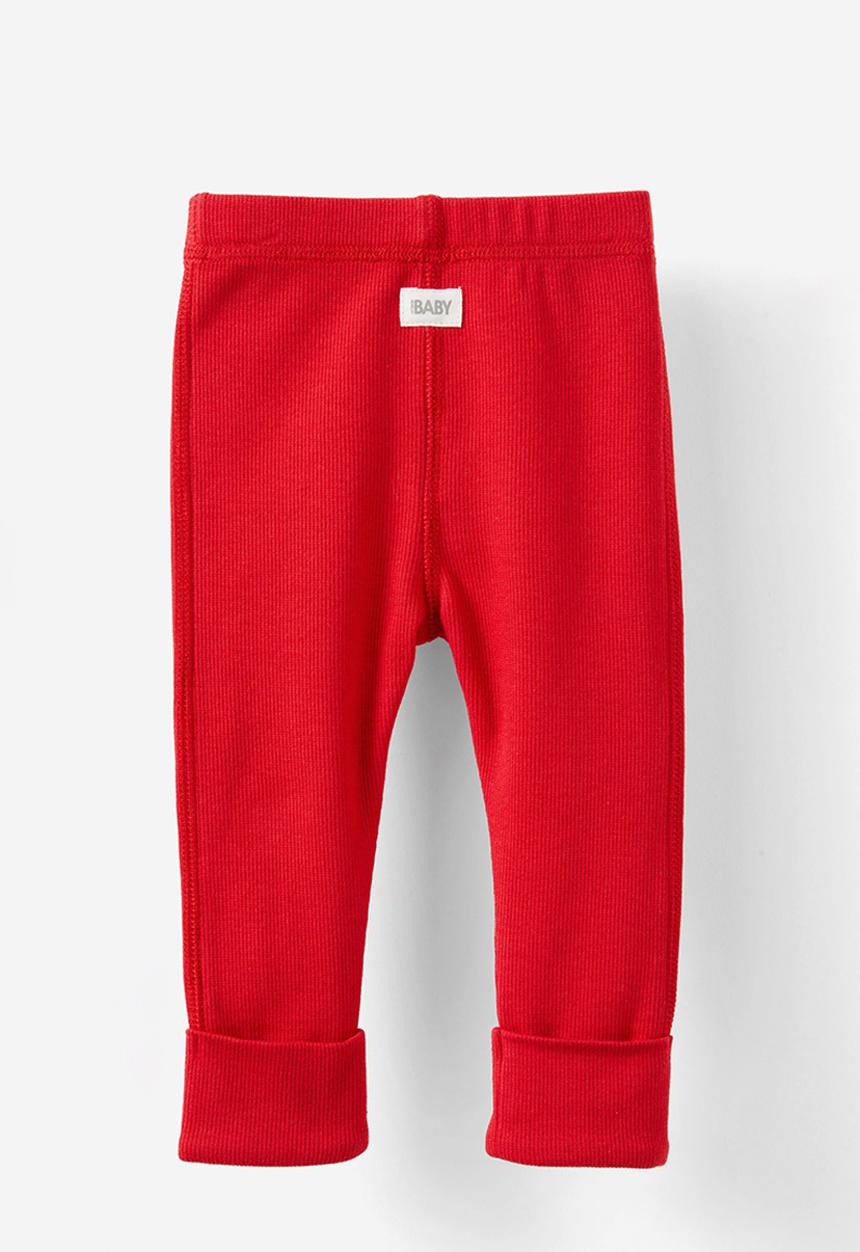 Cotton On - The row rib skinny legging - varsity red 1