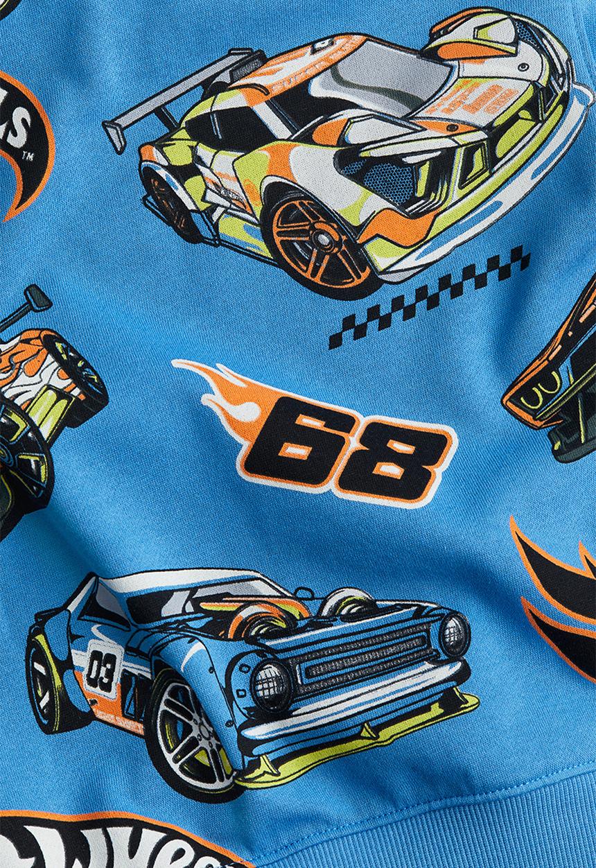 H&M - Printed hoodie - blue hot wheels