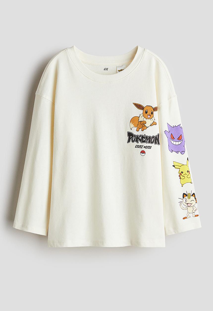 H&M - Long sleeved T-shirt - white pokémon