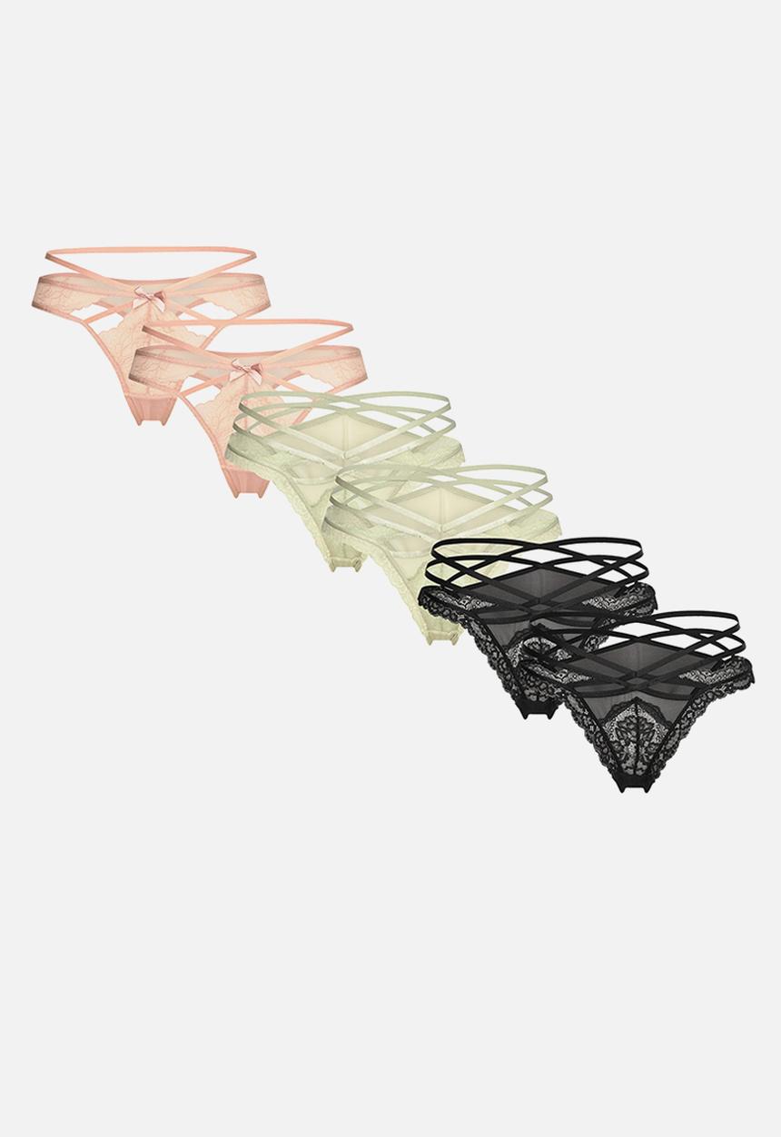 Hunkemoller - 6 Pack brasilian - multi