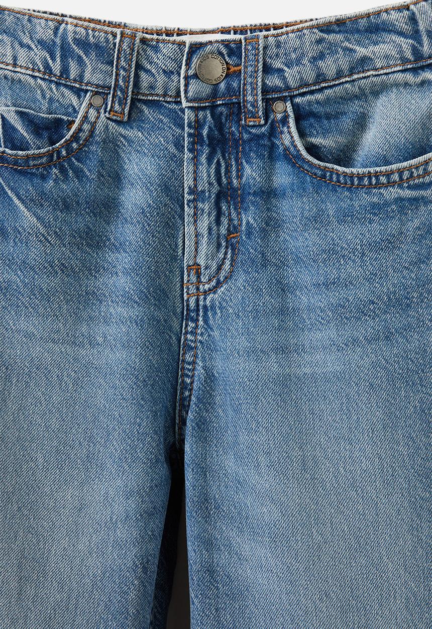 Cotton On - Super wide leg denim jean - blue haven mid blue