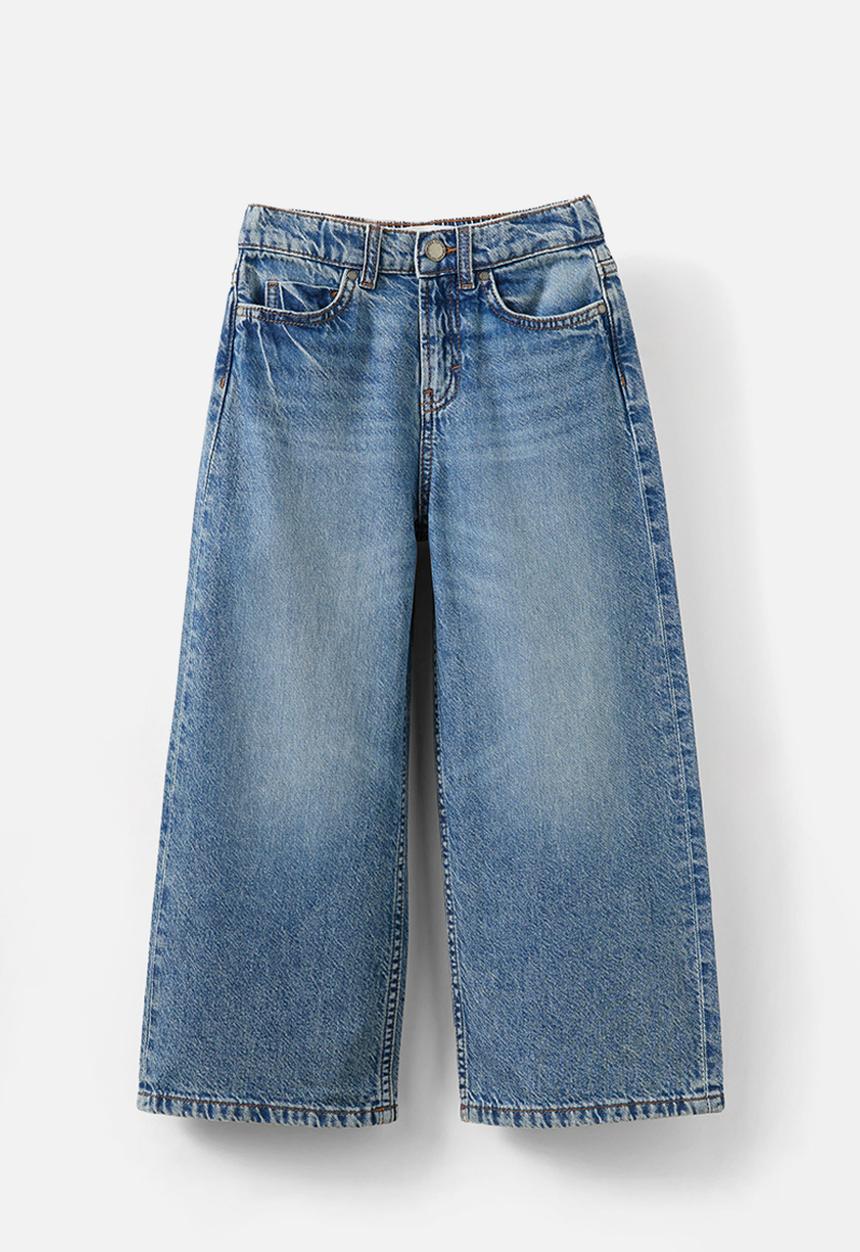 Cotton On - Super wide leg denim jean - blue haven mid blue