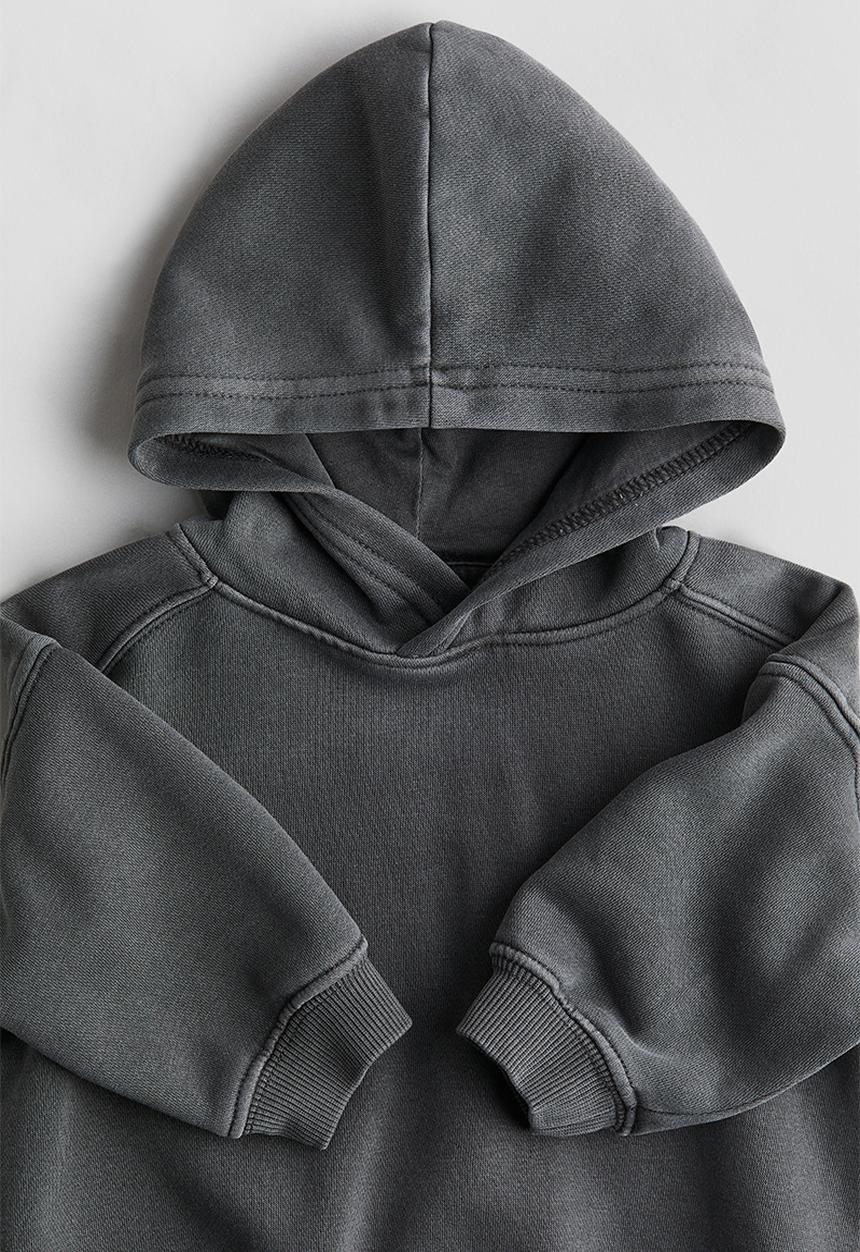 H&M - Washed hoodie - grey