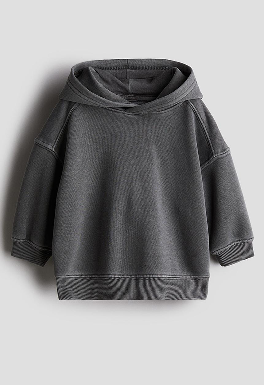 H&M - Washed hoodie - grey