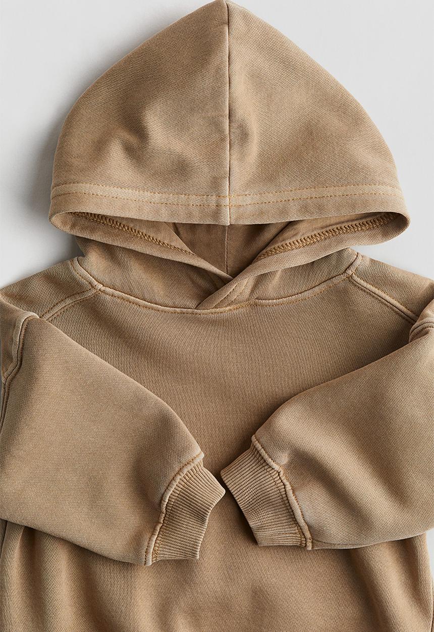 H&M - Washed hoodie - beige