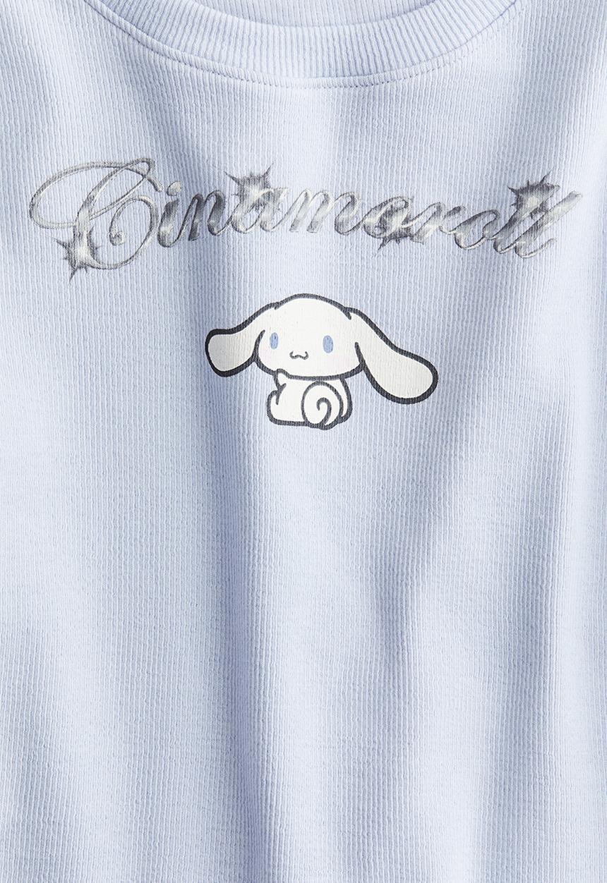 H&M - Print-motif jersey top - light blue cinnamoroll