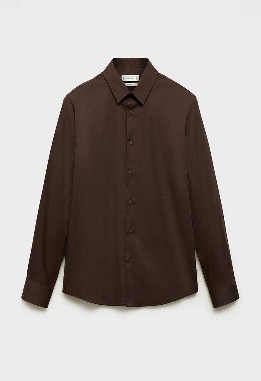 MANGO - Shirt emotion - brown