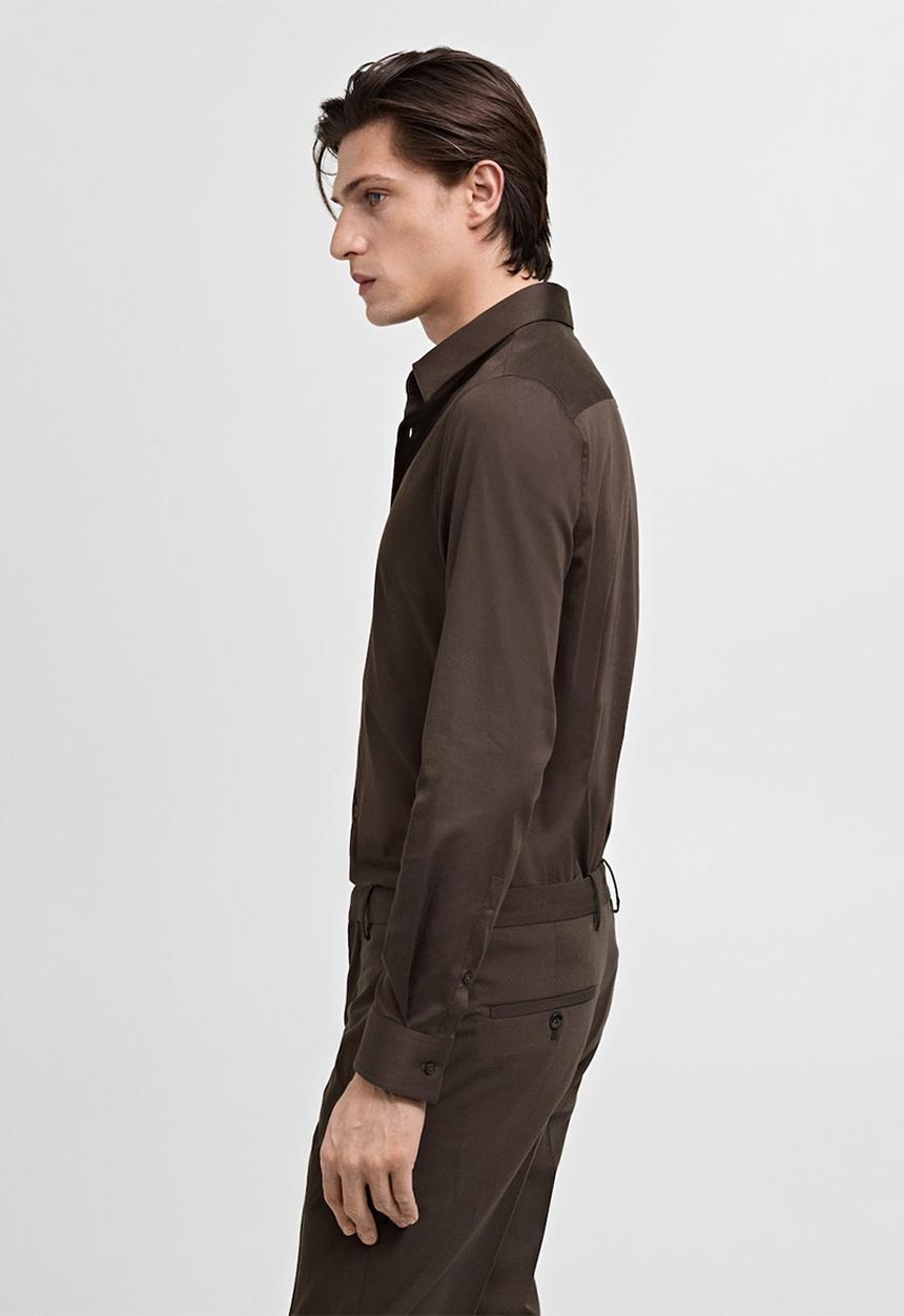 MANGO - Shirt emotion - brown