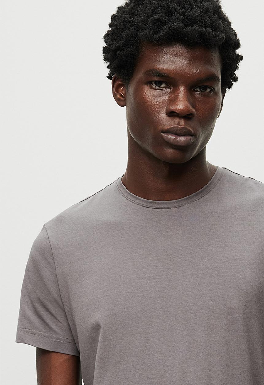 H&M - Slim fit round-necked T-shirt - grey